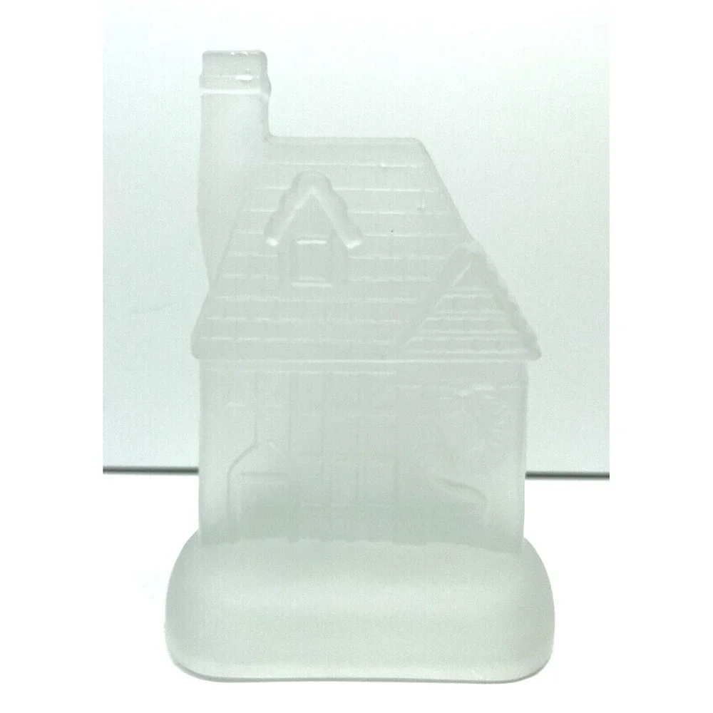 Beacon Hill Frosted Glass Christmas House Votive Candle Holder